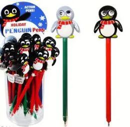 48 of Holiday Penguin Action Pens