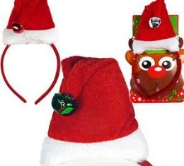 48 Pieces Mini Santa Hat Headbands - Christmas Novelties