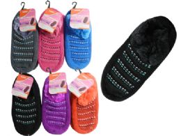 144 Pieces Socks Women With Dots - Womens Slipper Sock
