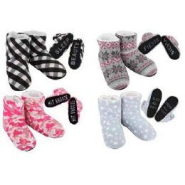 20 Wholesale Women's Cozy House Booties [expressions]