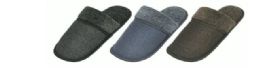 36 Pairs Men's Winter Fleece Lined House Slipper With Fur Cuff Ling - Men's Slippers