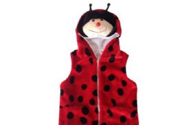 12 Pieces Vest With Ladybug Hoody For Kids - Winter Animal Hats