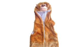 12 Pieces Vest With Monkey Hoody For Kids - Winter Animal Hats