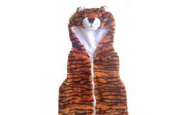 12 Pieces Vest With Tiger Hoody For Kids - Winter Animal Hats
