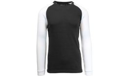 24 Pieces Men's Raglan Thermal Shirt Black/white, Size 2xlarge - Mens Thermals