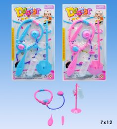 72 Wholesale Mini Doctor Set In Blister Card 2 Assorted Colors