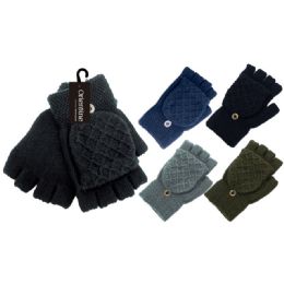 72 Wholesale Men's Pashmina Glove