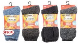36 Wholesale Men's Extra Thick Thermal Winter Crew Sock Size 10-13