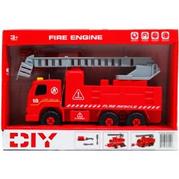 12 Wholesale 8" B/o Fire Truck W/ Screw Driver In Open Box, 2 Assrt Style