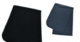 36 Wholesale Unisex Winter Fleece Scarfs Black And Grey Assorted
