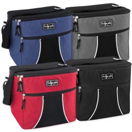 24 Pieces Fridge Pak 24 Can Cooler Bag - Assorted Colors - Cooler & Lunch Bags