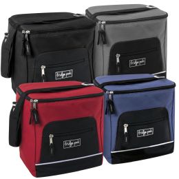 24 Pieces Fridge Pak 18 Can Cooler Bag - 4 Colors - Cooler & Lunch Bags