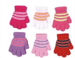 60 Wholesale Girls Winter Magic Glove Stretchy Warm