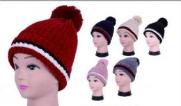 36 Pieces Women Winter Trendy Warm Oversized Chunky Stretchy Skully Beanie Hat - Winter Beanie Hats