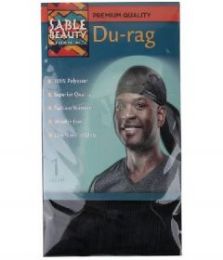 60 Pieces Sable Beauty DU-Rag Black - Head Wraps