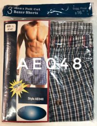72 Wholesale Mens Boxer Shorts Plaid Print