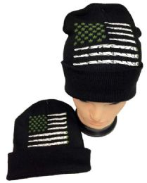 36 Pieces Marijuana Flag Winter Beanie Hat - Winter Beanie Hats