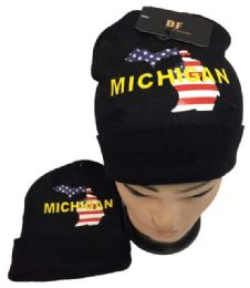 36 Pieces Michigan Winter Beanie Hat - Winter Beanie Hats