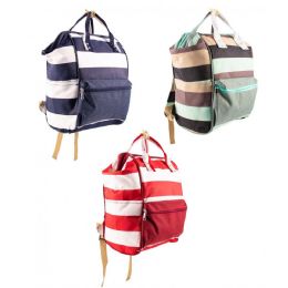 12 Pieces 14" Mommy Backpack Diaper Bag In 3 Assorted Colors - Baby Diaper Bag