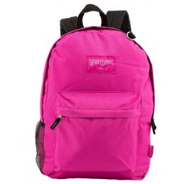 24 Pieces 18" Classic Hot Pink Backpacks With Side Mesh Water Bottle Pocket - Backpacks 18" or Larger