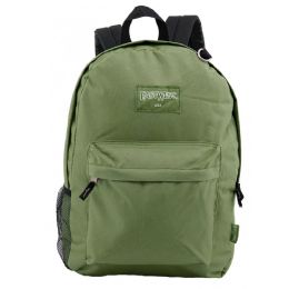 24 Pieces 18" Classic Olive Backpacks With Side Mesh Water Bottle Pocket - Backpacks 18" or Larger