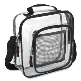24 Wholesale Clear Toiletry Bag - Black
