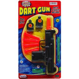 48 Wholesale 7.5" Soft Dart Toy Uzi W/targets On Blister Card