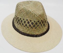 72 Wholesale Unisex Straw Top Sun Hat