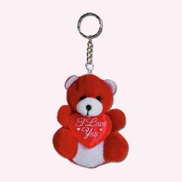 24 of 4 in Red Teddy Bear Keychain