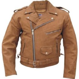 2 of Brown Leather Motorcycle Jacket