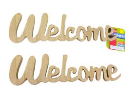 96 Units of Wooden Words "welcome" - Home Decor