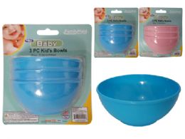 96 Pieces 3pc Baby Bowls - Baby Accessories
