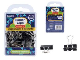 96 Pieces Binder Clips 20pc. 19mm Black - Office Supplies