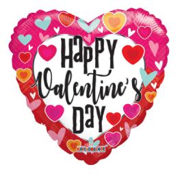 100 Pieces Happy Valentines Balloon Heart Shape - Valentine Decorations