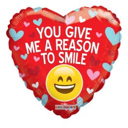 100 Wholesale Your Give My Reason To Smile Valentine Balloon Heart Shape