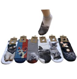 36 Pairs Women's Cats Thin Casual No Show Socks - Womens Ankle Sock