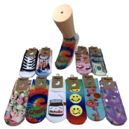 36 Pairs Women's Fun Prints Thin Casual Ankle Socks - Womens Ankle Sock