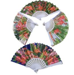 84 Pieces Flamingo Folding Fan - Home Decor