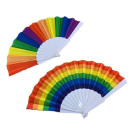 24 Pieces Rainbow Folding Fan - Home Decor