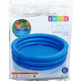 12 Wholesale 45"x10" Crystal Blue Pool In Pegable Poly Bag, Age 2+