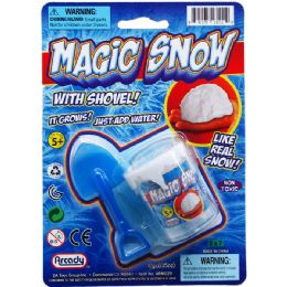 72 Pieces Magic Snow Set In 2" Cup W/ 3" Shovel On Card, 4 Assrt - Magic & Joke Toys
