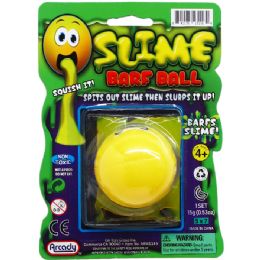 72 Wholesale 2" Slime Barf Ball On Blister Card, 6 Assrt Clrs