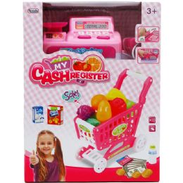 6 Pieces Cash Register With Cart - Girls Toys