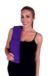 36 Pieces Purple Colored Hand Towel - Towels