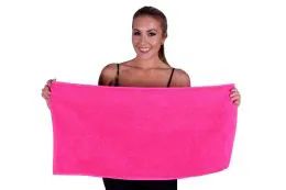 36 Pieces Hot Pink Colored Hand Towel - Towels