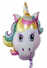 100 Pieces Unicorn Head Flying Balloon - Balloons & Balloon Holder