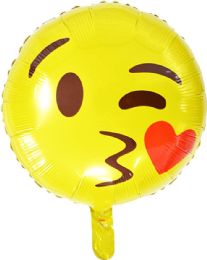200 Pieces Emoji Face Flying Balloon - Balloons & Balloon Holder