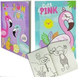 24 Wholesale Flamingo Coloring Books