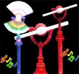 48 Pieces Flashing Eiffell Tower Windmill Wands - Light Up Toys