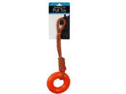 18 Wholesale Rubber Ring With Rope Dog Pull Toy